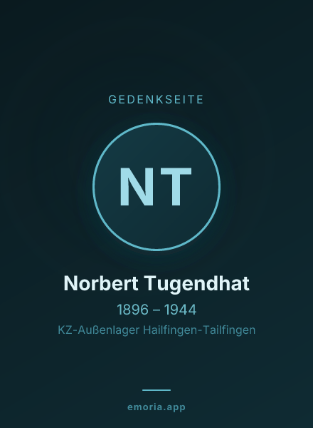 Gedenkportrait von Norbert Tugendhat
