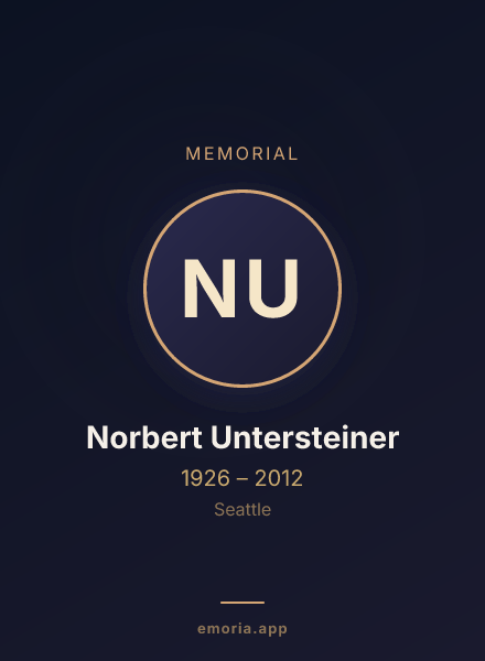 Memorial portrait of Norbert Untersteiner