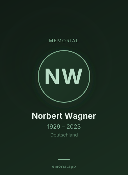 Memorial portrait of Norbert Wagner