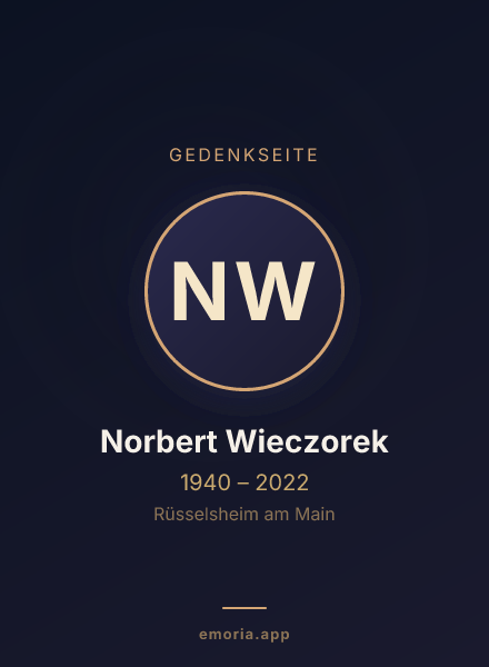 Gedenkportrait von Norbert Wieczorek