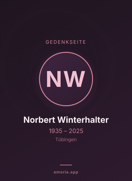 Gedenkportrait von Norbert Winterhalter