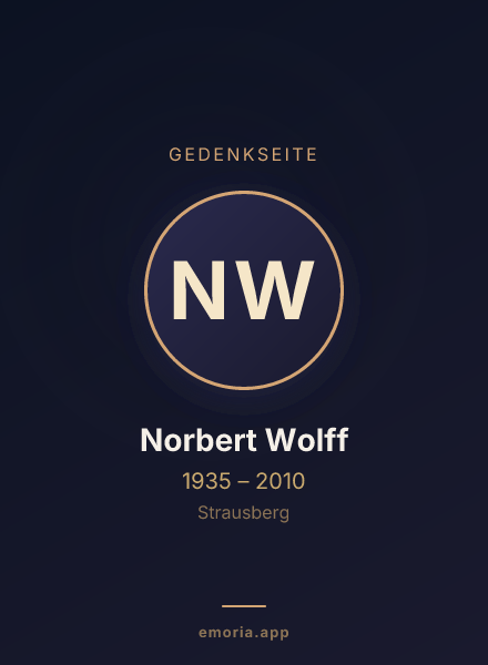 Gedenkportrait von Norbert Wolff