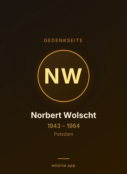 Gedenkportrait von Norbert Wolscht