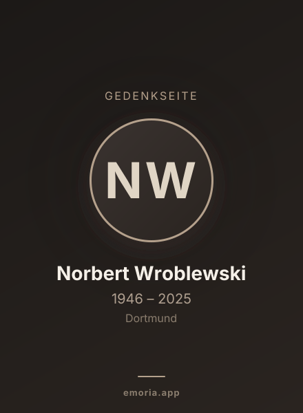 Gedenkportrait von Norbert Wroblewski