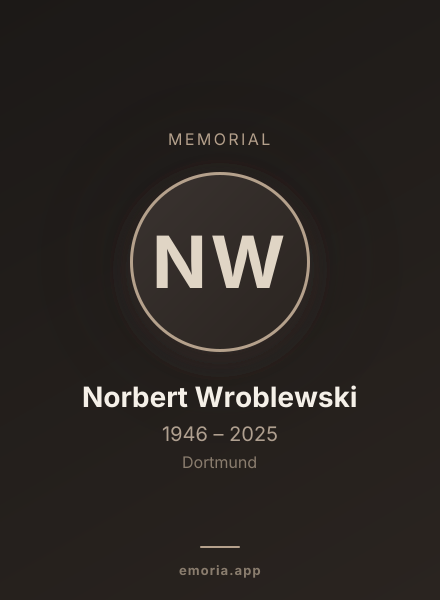 Memorial portrait of Norbert Wroblewski