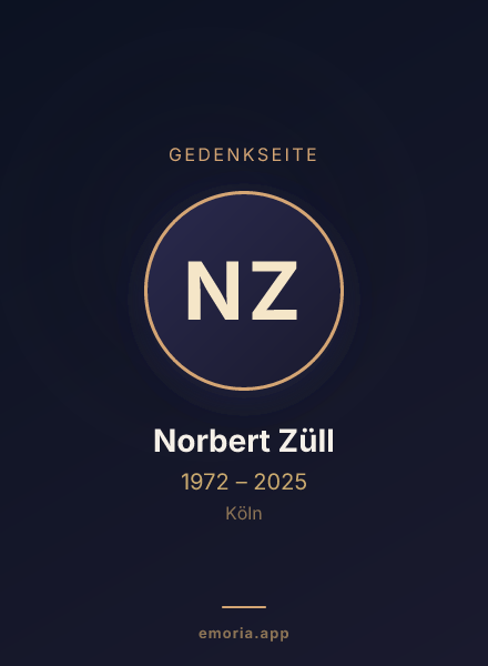 Gedenkportrait von Norbert Züll