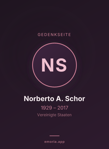 Gedenkportrait von Norberto A. Schor