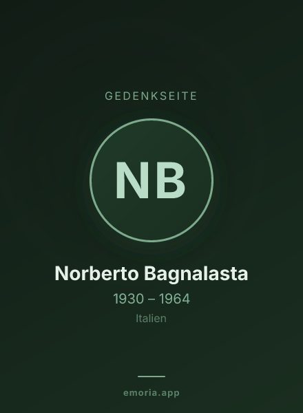 Gedenkportrait von Norberto Bagnalasta