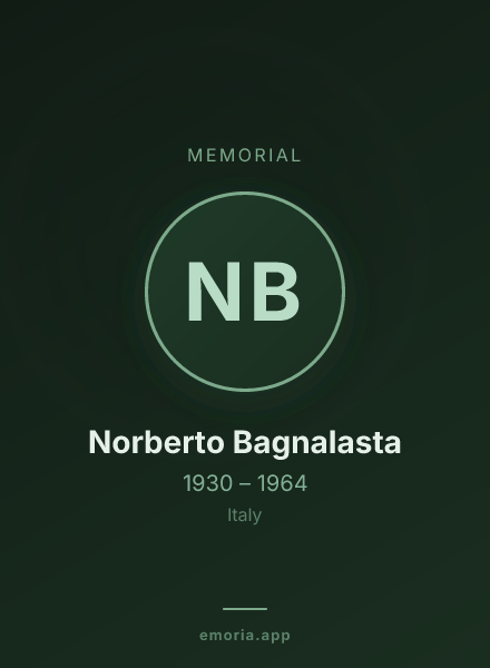 Memorial portrait of Norberto Bagnalasta