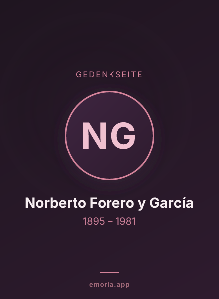 Gedenkportrait von Norberto Forero y García