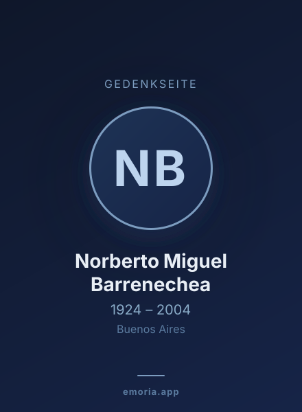 Gedenkportrait von Norberto Miguel Barrenechea