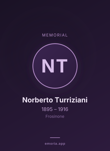 Memorial portrait of Norberto Turriziani