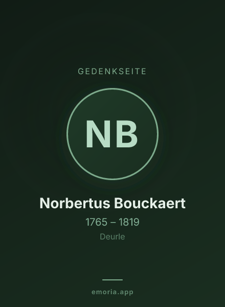 Gedenkportrait von Norbertus Bouckaert