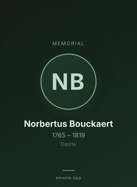 Memorial portrait of Norbertus Bouckaert