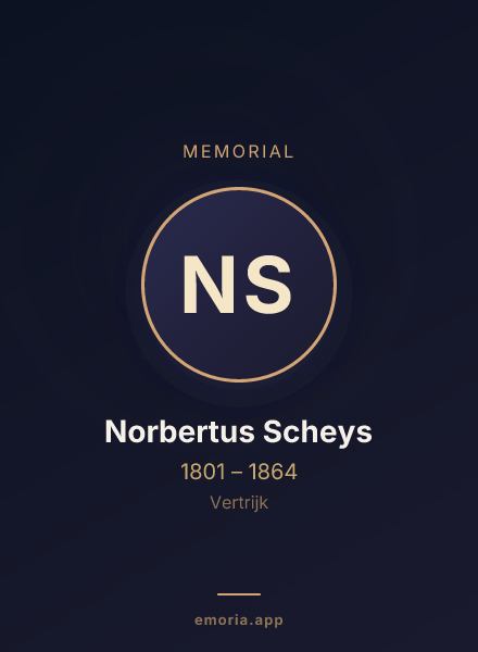 Memorial portrait of Norbertus Scheys