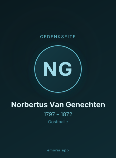 Gedenkportrait von Norbertus Van Genechten