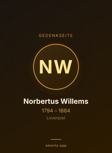 Gedenkportrait von Norbertus Willems