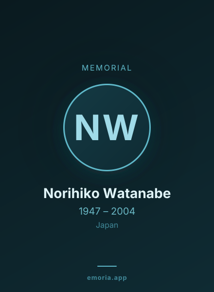 Memorial portrait of Norihiko Watanabe