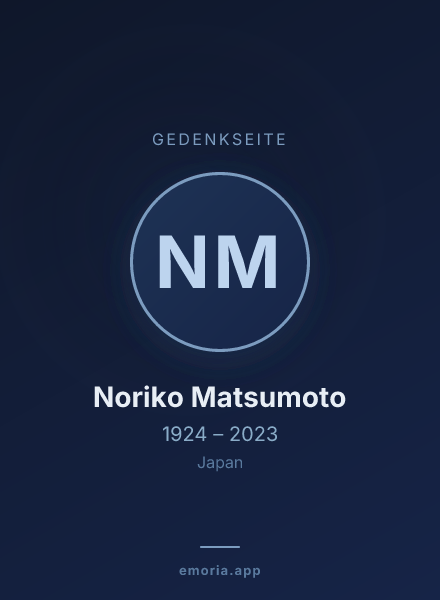 Gedenkportrait von Noriko Matsumoto