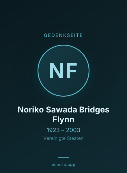 Gedenkportrait von Noriko Sawada Bridges Flynn