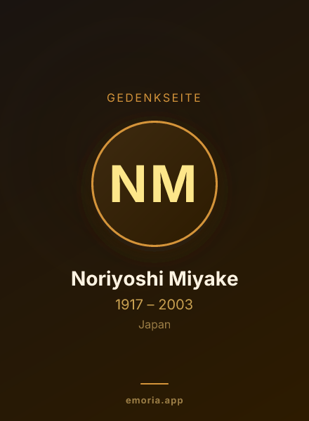 Gedenkportrait von Noriyoshi Miyake