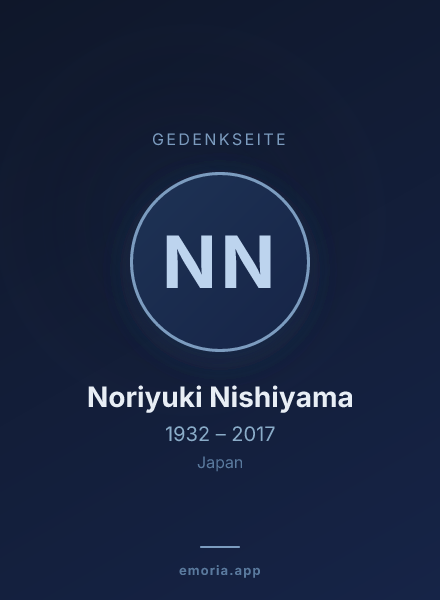 Gedenkportrait von Noriyuki Nishiyama