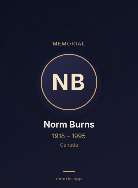 Memorial portrait of Norm Burns