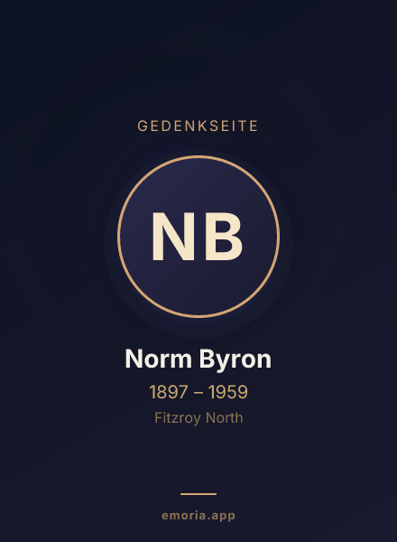 Gedenkportrait von Norm Byron
