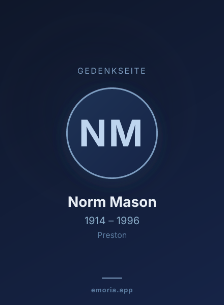 Gedenkportrait von Norm Mason