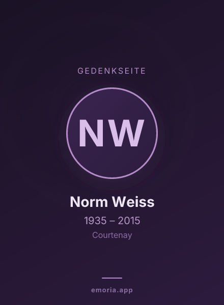 Gedenkportrait von Norm Weiss