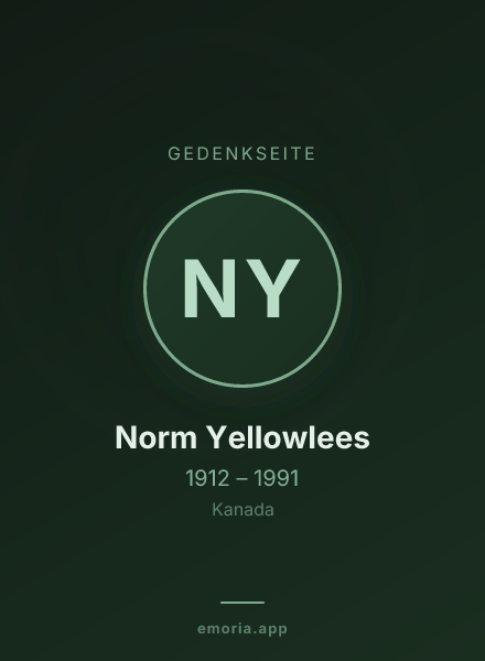 Gedenkportrait von Norm Yellowlees