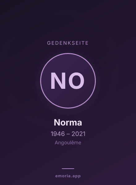 Gedenkportrait von Norma
