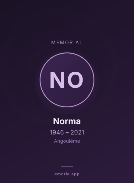 Memorial portrait of Norma