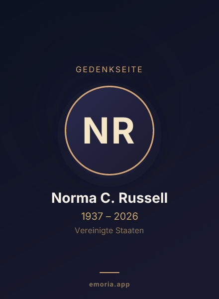 Gedenkportrait von Norma C. Russell