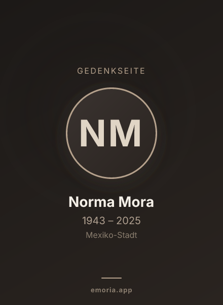 Gedenkportrait von Norma Mora