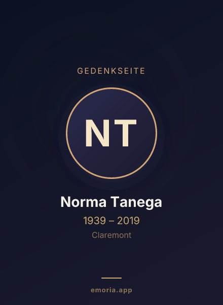 Gedenkportrait von Norma Tanega