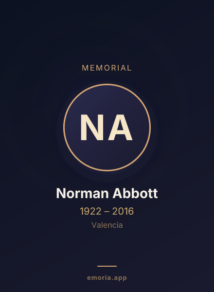 Memorial portrait of Norman Abbott