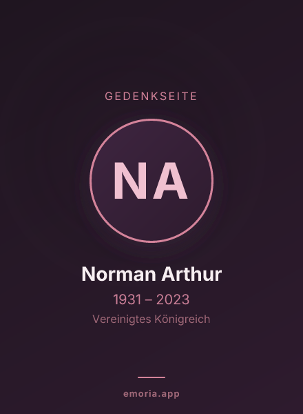 Gedenkportrait von Norman Arthur