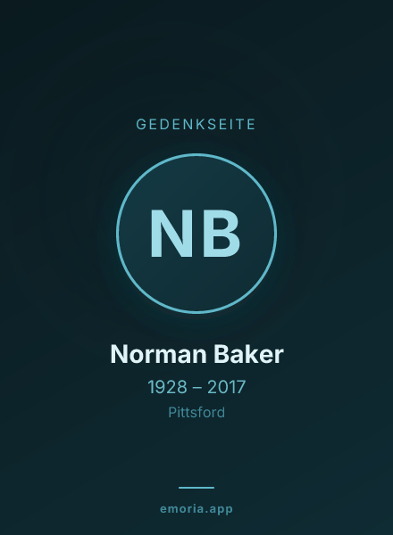 Gedenkportrait von Norman Baker