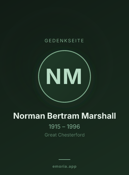 Gedenkportrait von Norman Bertram Marshall