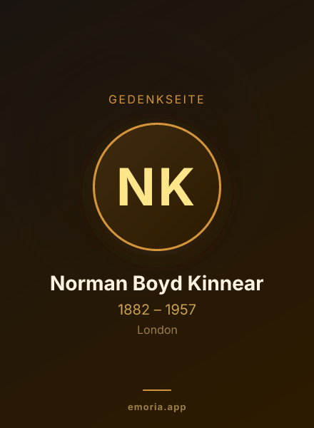 Gedenkportrait von Norman Boyd Kinnear