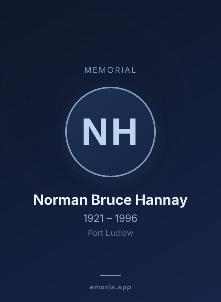 Memorial portrait of Norman Bruce Hannay