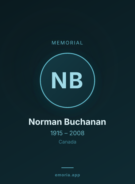 Memorial portrait of Norman Buchanan
