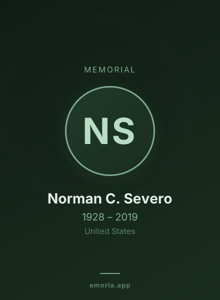 Memorial portrait of Norman C. Severo