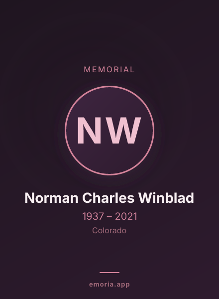 Memorial portrait of Norman Charles Winblad