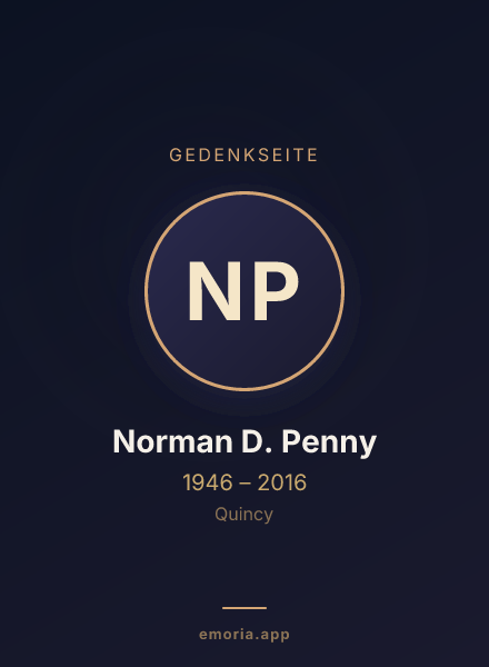 Gedenkportrait von Norman D. Penny