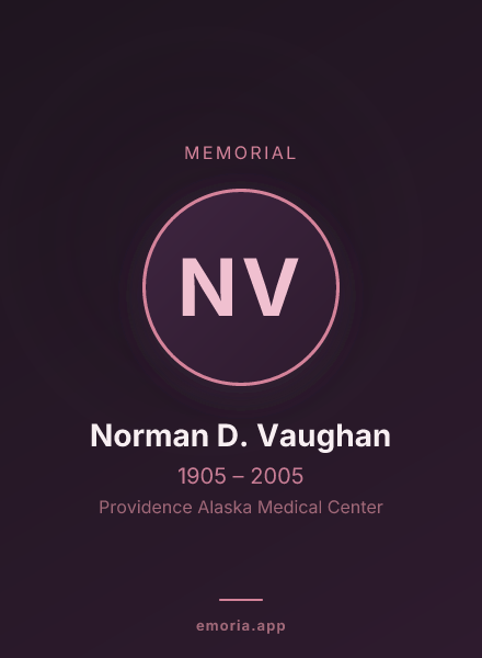 Memorial portrait of Norman D. Vaughan