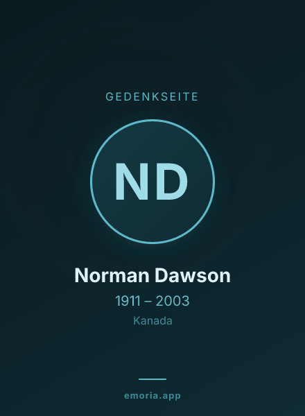 Gedenkportrait von Norman Dawson