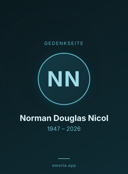 Gedenkportrait von Norman Douglas Nicol