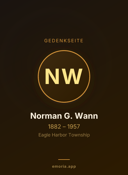 Gedenkportrait von Norman G. Wann